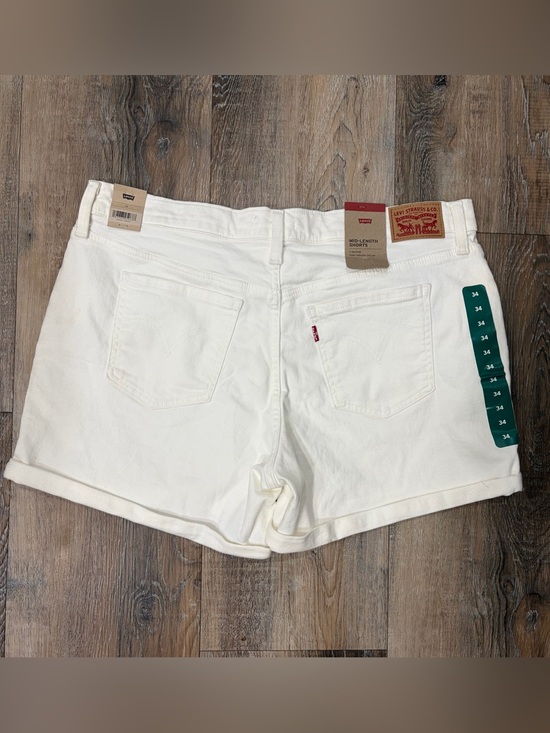Levi's Pants - Levi's White Mid-Rise Women's Denim Shorts, Size 34, NWT